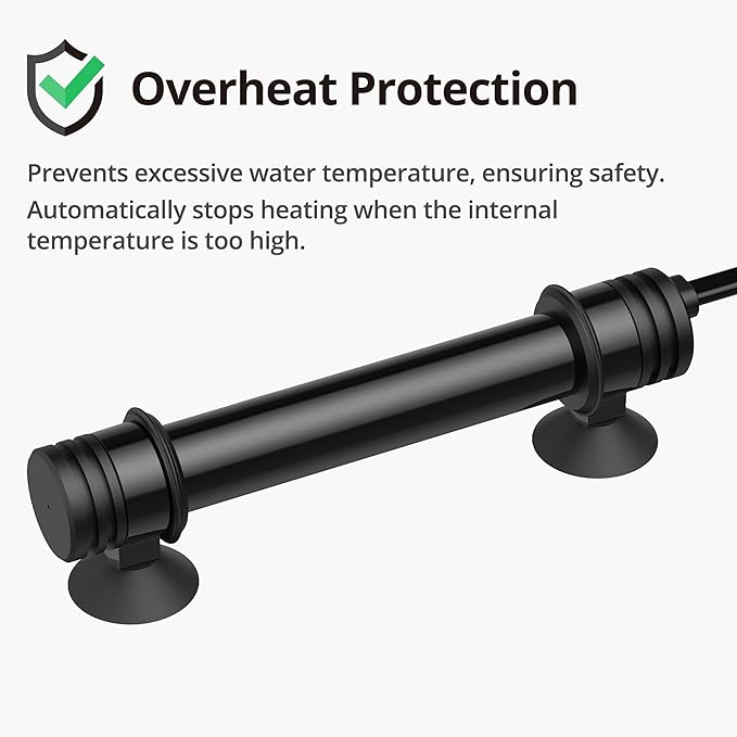NICREW Aquarium Heater 100W, Temperature Adjustable Fish Tank Heater with Controller for 10-20 Gallon, Overheat Protection NICREW