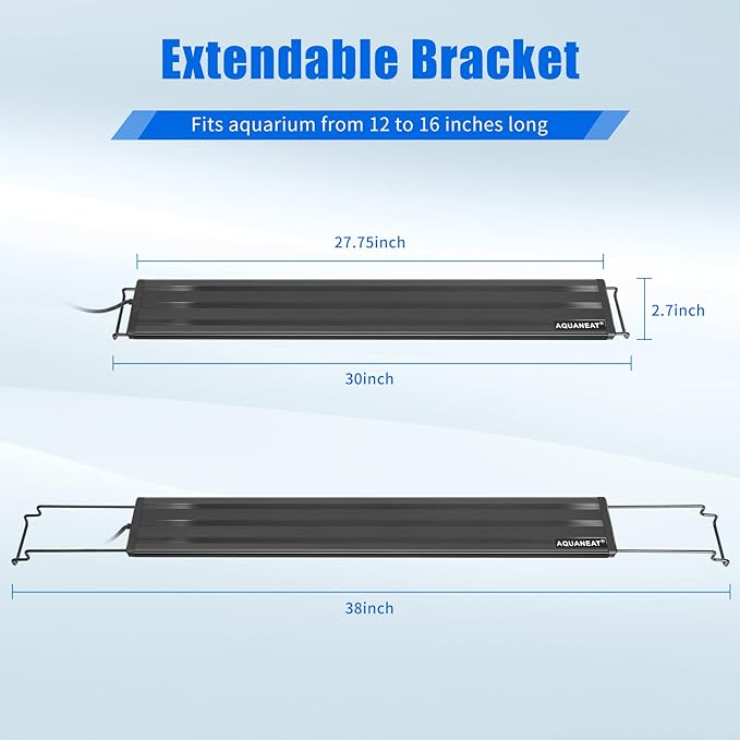AQUANEAT LED Aquarium Light for 30 to 38 Inch Fish Tank, Auto On Off with Timer, Full Spectrum, Adjustable Brightness, Daylight Moonlight Mode, for Fresh Water Low-to-Mid Light Plants Aquaneat
