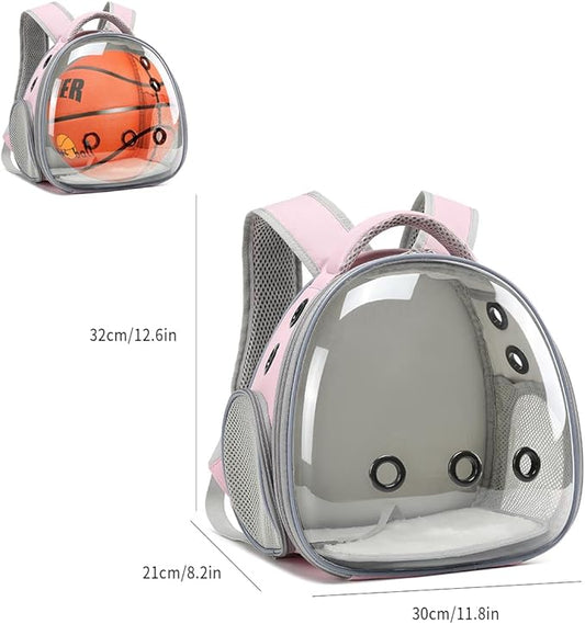 Travel Backpack Carrier with Harness and Leash Set,Lizard Backpack Carrier,Space Capsule Clear Bubble Window Astronaut Reptile Carrier Backpack,Bearded Dragon Leash,Airline Approved Hcupet