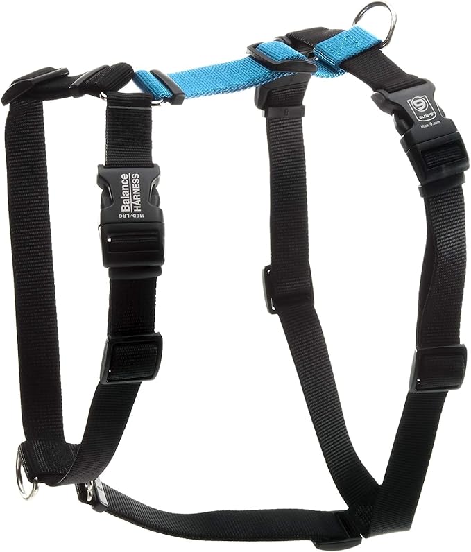 Blue-9 Buckle-Neck Balance Harness, Fully Customizable Fit No-Pull Harness, Ideal for Dog Training and Obedience, Made in The USA, Sky Blue, X-Small Blue-9