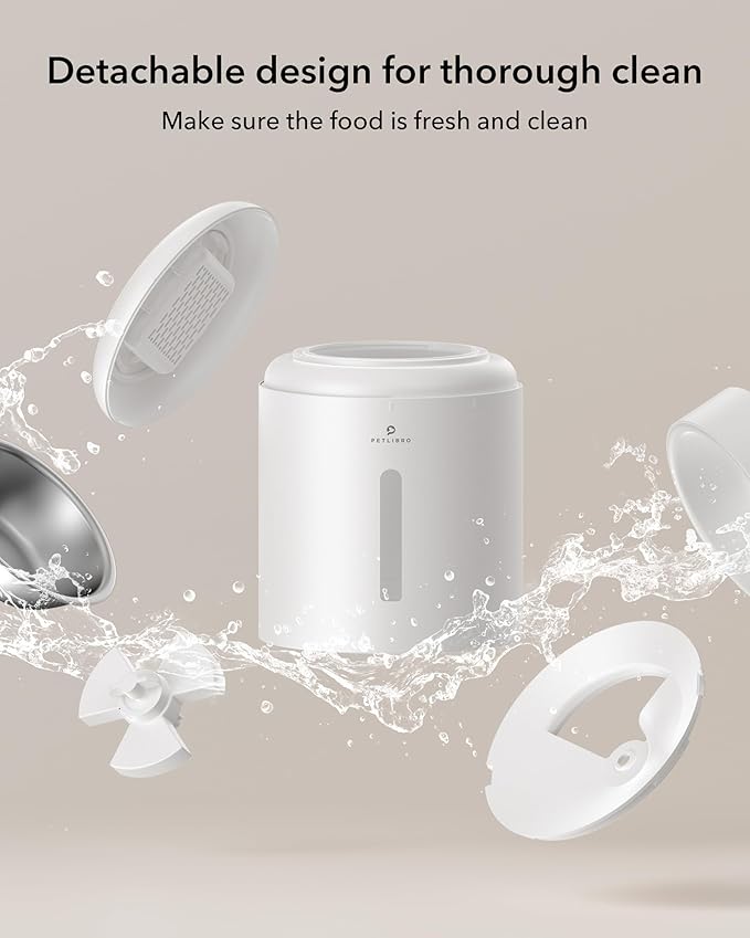 PETLIBRO Automatic Cat Feeder, Automatic Dog Feeder with Freshness Preservation, 5L Timed Cat Feeders for Dry Food, Up to 6 Meals Per Day, Granary Pet Feeder for Cats/Dogs - PAWPICO