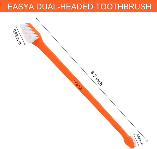 Double Headed Pet Dog Toothbrush for Small Dogs/Soft Bristles Puppy Long Handle Tooth Brush Dogs Teeth Cleaning/Bulk Toothbrushes Dental & Oral Care… (MIXED10) EASYAS