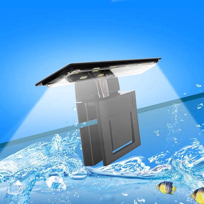 WEAVERBIRD Aquarium Light Fish Tank LED Light 6W 12 LED Planted Clip Lamp for 8-15Inch 6mm Thick Fish Tanks WEAVERBIRD