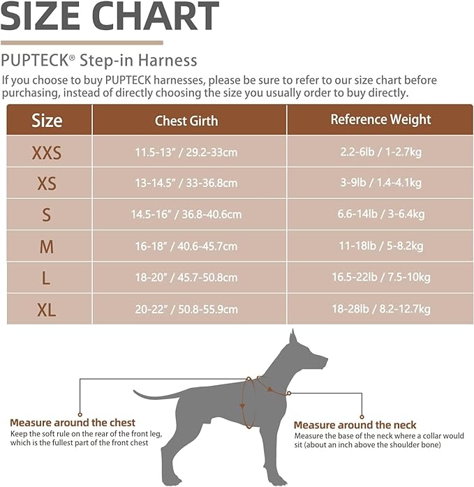 PUPTECK Adjustable Dog Harness Collar and Leash Set Step in No Pull Pet Harness for Small Medium Dogs Puppy and Cats Outdoor Walking Running, Soft Mesh Padded Reflective Vest Harnesses, Khaki XXS PUPTECK