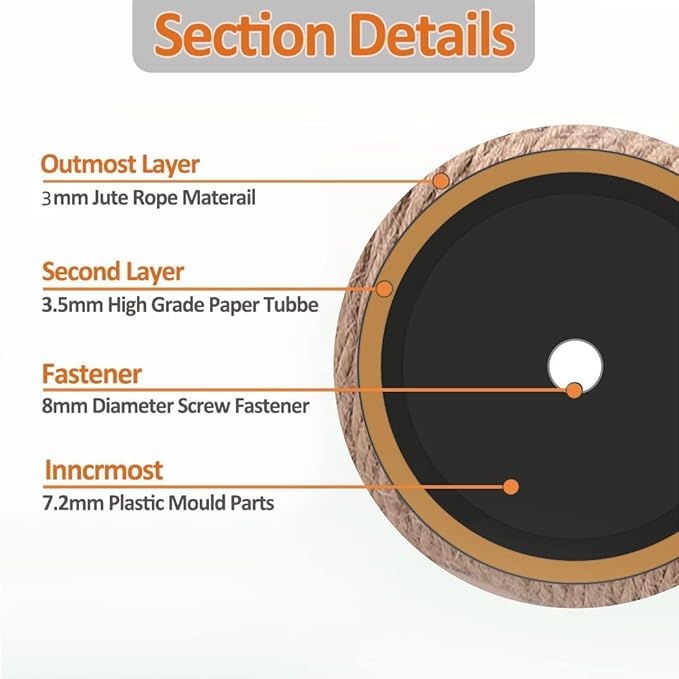 Cat Scratching Post Wall Mounted, 24 inch Tall 3.5 inch Diameter Cat Tree Scratch Post, Hemp Rope Scratcher Posts for Indoor Kittens and Large Cats with Screws - PAWPICO