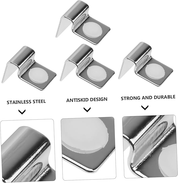 4Pcs Fish Tank Cover Brackets Durable Glass Lid Clips for Aquarium for Rimmed Aquariums Fish Tank Accessories BUGUUYO