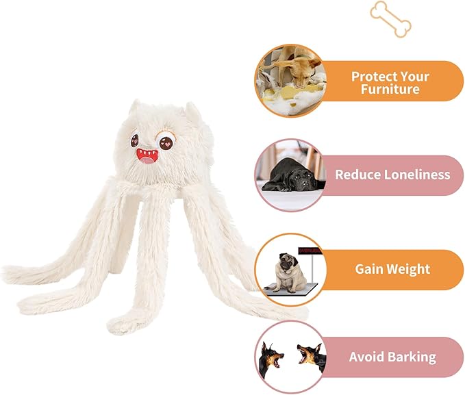 DODODOLA Dog Toys Squeaky Dog Toys with Crinkle Paper Cute Stuffed Octopus Durable Dog Plush Toys for Large Breed Dog Chew Toys for Small, Medium, Large Dogs - PAWPICO