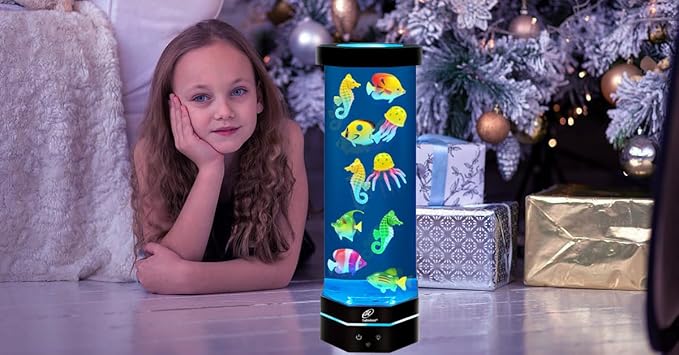 Lightahead LED Fantasy Fish Lamp with Color Changing Light Effects. A Sensory Synthetic Fish Tank Aquarium Mood Lamp. Large (15 Inches Tall) Lightahead%C2%AE
