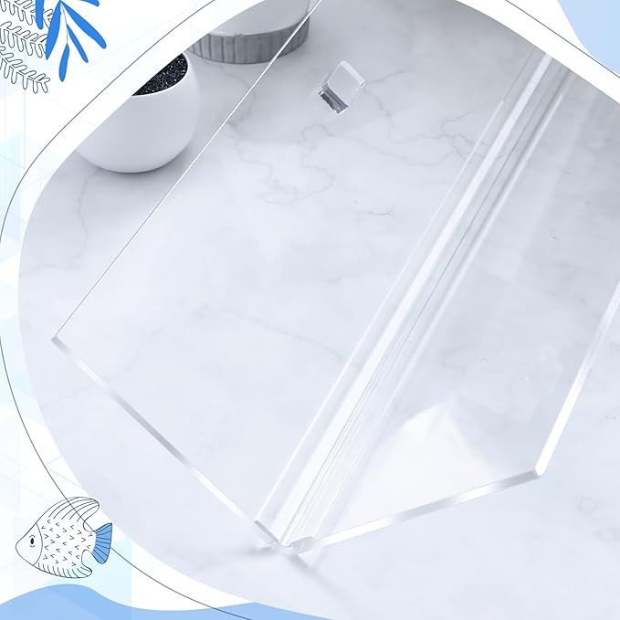 Juexica Aquarium Lid Acrylic Canopy Set Aquarium Top CoverFish Tank Lid Without Center Brace, with a Hook Knife (20 x 10 Inches) Juexica