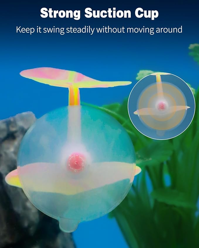 Uniclife Betta Leaf Hammock Aquarium Rest Bed Fish Breeding Playing Pad with Suction Cup Soft Lifelike Leaf Ornament Colorful Silicone Leaf Decoration for Fish Tank Landscape (Green & Orange), 2 Pack UnicLife