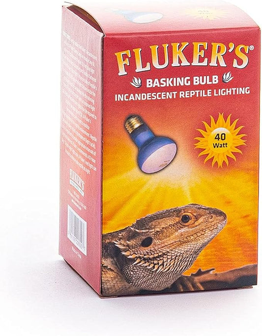 Fluker's Incandescent Basking Spotlight Bulbs for Reptiles Tanks, Reptile Heat Lamp Bulbs for Infrared Light, 40-Watt Flukers