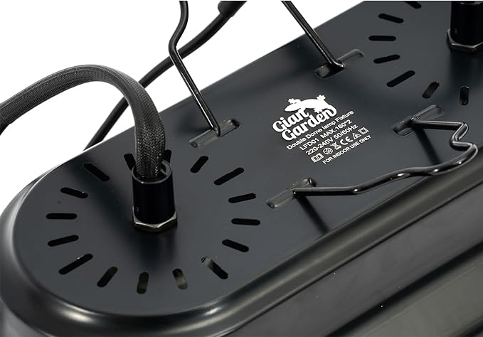 Dual Reptile Light Fixture with 2 On/Off Switches, Deep Dome Reptile Heat Lamp Fixture fit E26 Reptile Lamp, UVB Reptile Light Fixture Kit Perfect for Reptiles Amphibians Giangarden
