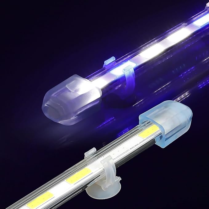 hygger 19.3" Ultra Bright Glass Submersible Aquarium Light, 11W COB LED Explosion-Proof Under Water Fish Tank Light, White and Blue LED Light for 20"-30" Freshwater Tanks hygger