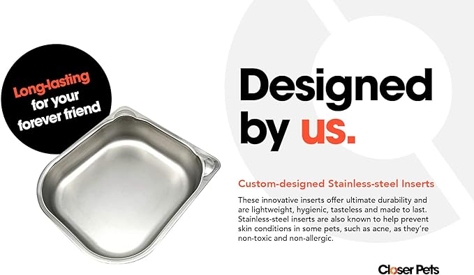 Cat Mate Stainless Steel Bowl Inserts x 2 for Cat Mate C100 and C200 Automatic Feeders (Feeder Not Included) - PAWPICO