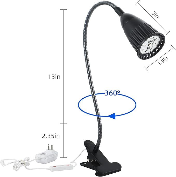 UVA UVB Reptile Light Lamp, R6225 UV LED Replacement for 26 Watts UVB10.0 CFL Bulb REPTILAMP