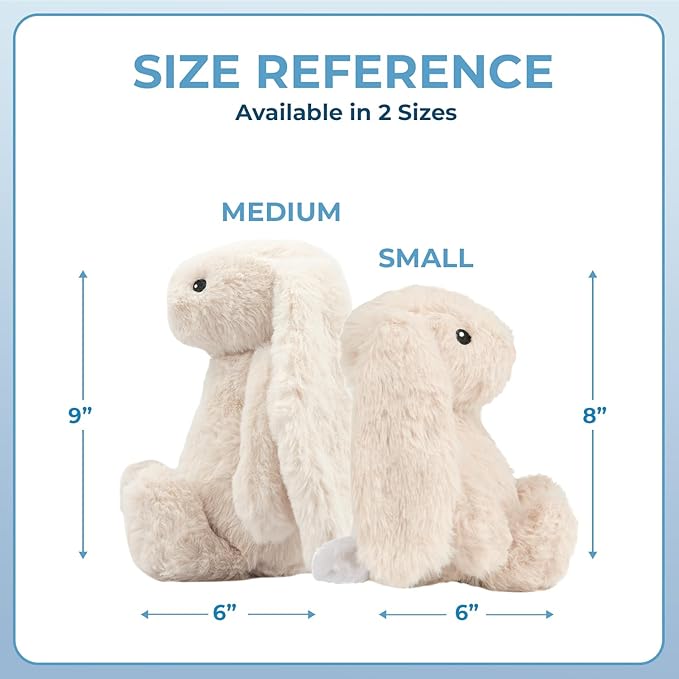 Best Pet Supplies Interactive Bunny Buddy Dog Toy with Crinkle and Squeaky Enrichment for Small and Medium Breed Puppies or Dogs, Cute and Plush - Bunny (Beige), Small - PAWPICO