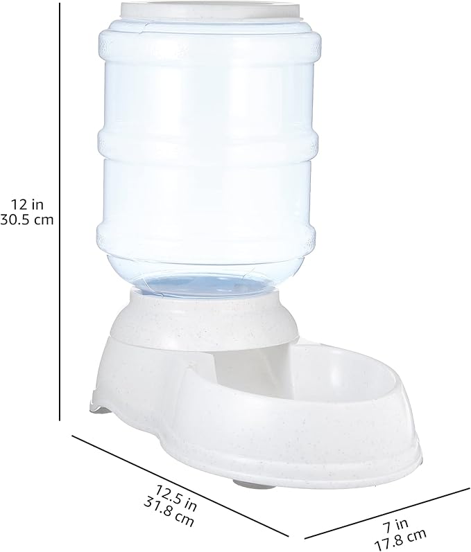 Amazon Basics Gravity Pet Food Feeder for Dogs and Cats, Small, 6-Pound Capacity, Gray - PAWPICO