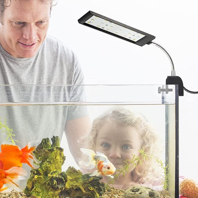 Aquarium Light Small LED Clip Light for Fish Tank 7W, 1 Yr Warranty DaToo