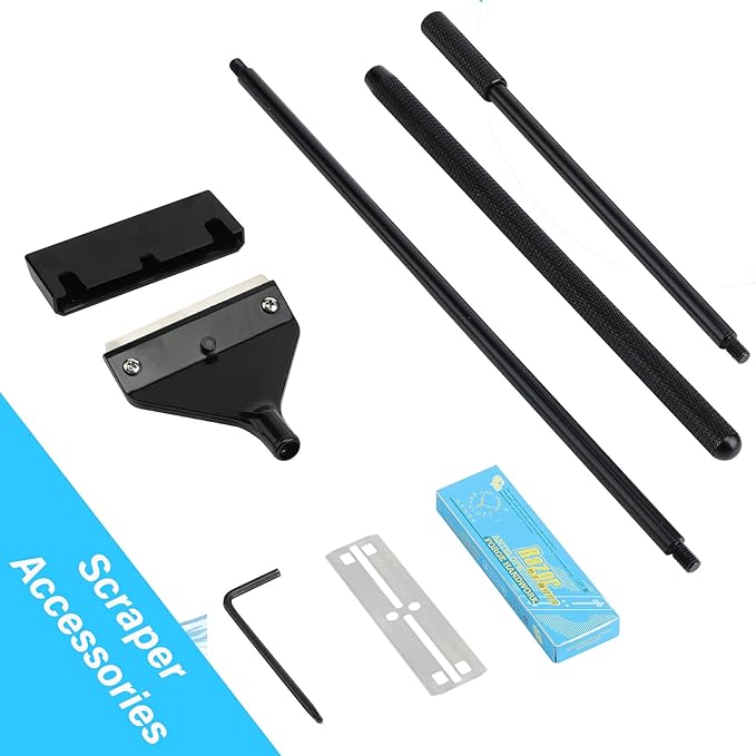 Algae Scraper for Glass Aquarium, Long Handle Fish Tank Algae Scraper with 10 Blades, Essential Aquarium Cleaning Tool. PAWPICO