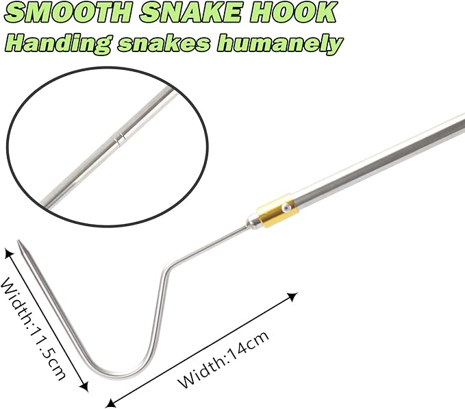 Yorikyas 64 inch Snake Catcher Hook Stick Tongs Grabber Handling Tool Kit for Rattlesnakes Python Copperhead Removal Yorikyas