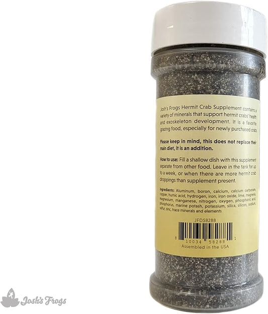 Josh's Frogs Hermit Crab Mineral Supplement Blend (4.5 oz)- Greensand Earthworm Castings Calcium JoshsFrogs