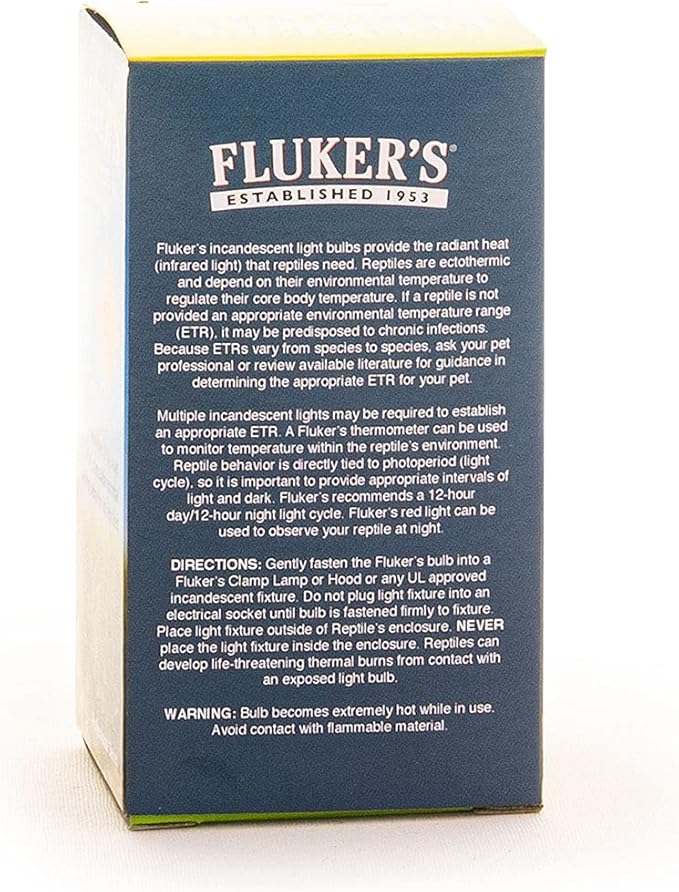 Fluker's Reptile Incandescent Blue Daylight Bulb for Reptiles and Amphibians, 100 Watt Flukers