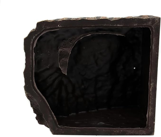 Resin Reptile Hideouts Cave Habitat Decor for Gecko Leopard Lizards Toad Turtle (B- Extra Large) JIHAQUA