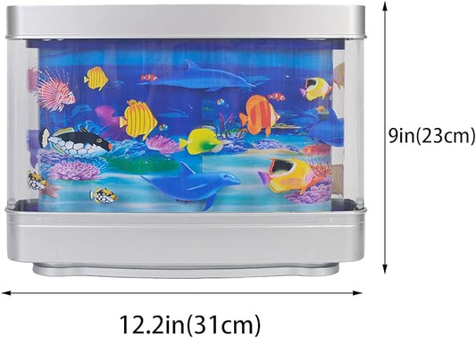 Fake Aquarium Decorative Lamp Artificial Tropical Fish Tank Motion Night Light Virtual Moving Imitating Ocean JINYEEZY