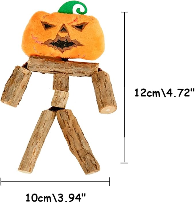 Halloween Matatabi Chew Stick Cat Toy - Pumpkin Design, Natural Teeth Cleaning and Stress Relief Interactive Toy for Cats - PAWPICO