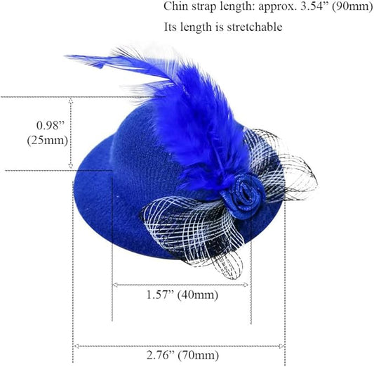 3Pcs Chicken Hats for Hen Small Helmets for Real Chicken Pet Chicken Top Hat with Adjustable Elastic Chin Strap Chicken Accessories Halloween Animal Costumes Hat for Bird, Black Rose Blue, LXLVOUEG LXLVOUEG