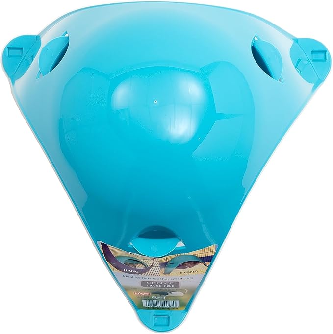 Lixit Igloos and Hideaways for Guinea Pigs, Rats, Mice, Hamsters, Gerbils and Other Small Animals (Blue Pack of 2, Large Space Pod) Lixit