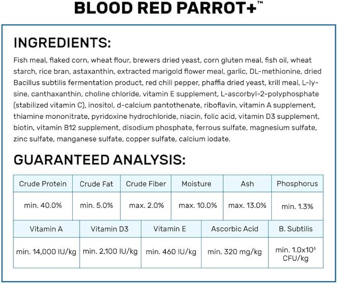 Hikari Blood Red Parrot+ Fish Food, Medium Pellet, 11.7 oz. (333g) Hikari