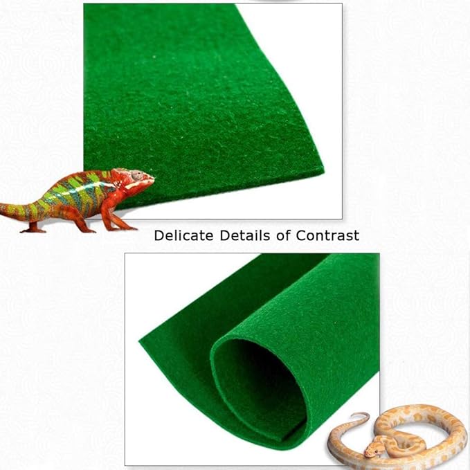 Tfwadmx 39" X 20" Reptile Carpet Mat Substrate Liner Bedding Reptile Supplies for Terrarium Lizards Snakes Bearded Dragon Gecko Chamelon Turtles Iguana (2 Pack) Tfwadmx