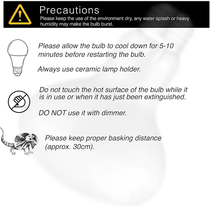 Reptile Heat Bulb Lamp, 150W 2-Pack Daylight Basking Spot, Bearded Dragon/Turtle/Lzard/Gecko Light Bulb, UVA Heat Lamp, Basking Light for Reptiles ReptiKing