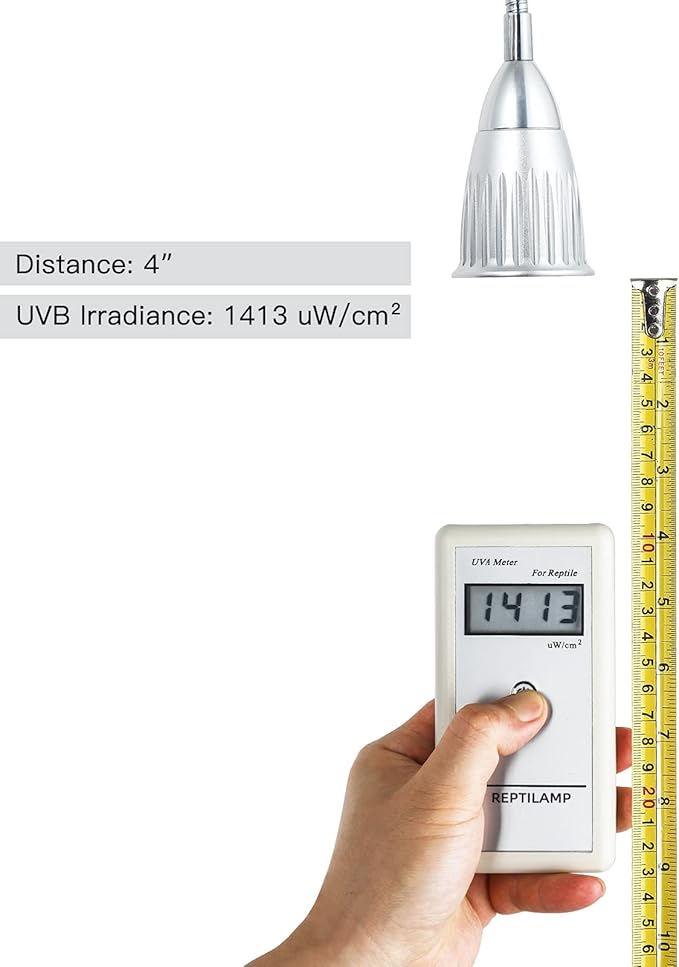UVA UVB Reptile Light Lamp, R6208 UV LED Replacement for 26 Watts UVB5.0 CFL Bulb REPTILAMP