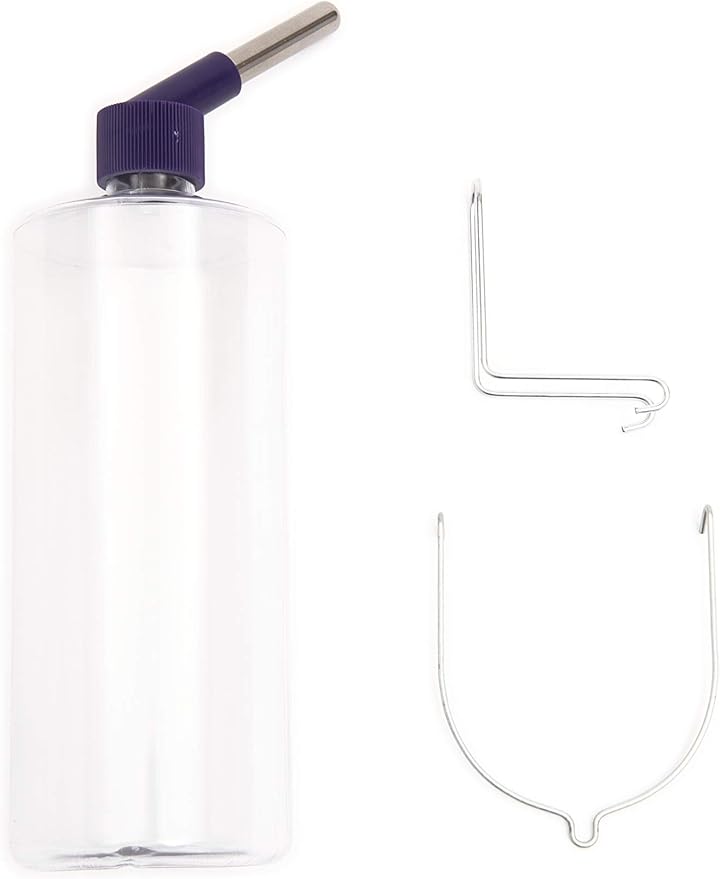 Lixit Standard Cage Water Bottles for Rabbits, Ferrets, Guinea Pigs, Hamsters, Rats, Mice and Other Small Animal's (32 Ounce, Clear) Lixit