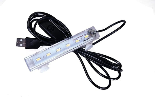 Penn-Plax Cascade Ultra Bright Fully Submersible Aquarium LED Accent Light with USB Power Cord – Great for Desktop and Nano Fish Tanks – White Penn-Plax