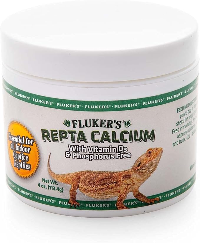 Fluker's Calcium Reptile Supplement with added Vitamin D3, 4 oz. Flukers