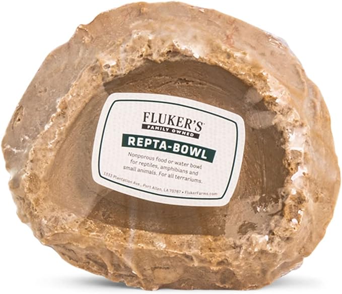 Fluker's Repta Bowl, Food and Water Bowl for Reptiles and Small Animals, Small 4" Flukers