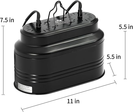 Dual Reptile Light Fixture with 2 Different Switches, Deep Dome Reptile Heat Lamp Fixture fit E26 Reptile Lamp, UVB Reptile Light Fixture Kit Perfect for Reptiles Amphibians Giangarden