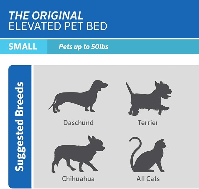 Coolaroo The Original Cooling Elevated Pet Bed,Brunswick Green, Small - PAWPICO