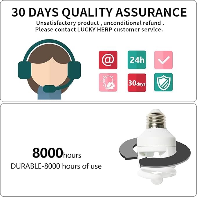LUCKY HERP Mini UVA UVB Reptile Light 10.0 9W, UVB Bulb for All Desert Dwelling Reptiles, Compact Fluorescent Reptile UVB Bulb for Turtle, Bearded Dragon, Lizard, Gecko etc. LUCKYHERP