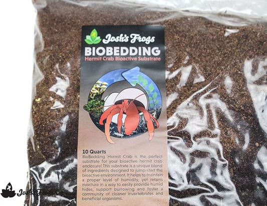 Josh's Frogs Hermit Crab BioBedding Bioactive Substrate (10 Quart (Sand Needed)) JoshsFrogs