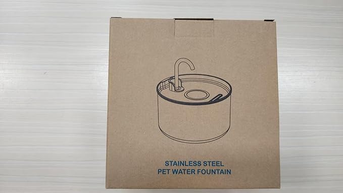 Stainless Steel Cat Water Fountain: Pet Fountains Indoor Metal Automatic Dispenser Cat Waterer Bowls Dog Faucet Bottle Pets 24/7 Running Watering for Drinking Quiet Pump with 1 Filter - PAWPICO
