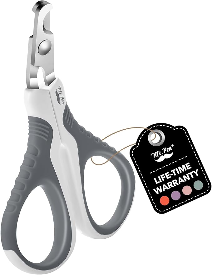 Mr. Pen- Cat Nail Clipper, White & Gray Cat Nail Trimmer, Cat Nail Clippers, Cat Claw Clippers, Cat Clippers for Nails, Pet Nail Clippers, Kitten Nail Clipper, Small Dog Nail Clipper Cat Claw Trimmer - PAWPICO