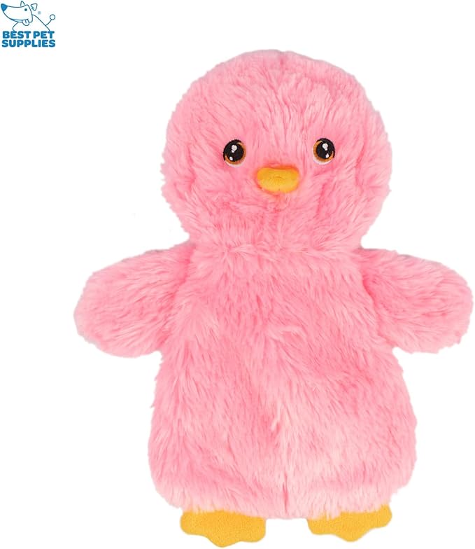 Best Pet Supplies Chicken Crinkle Plush Dog Toys for Interactive Play, Puppy and Senior Indoor Play, Colorful Chicken Toy Shape, Cute and Cuddly - Crinkle Chicken Bundle (Yellow, Pink, Blue) - PAWPICO