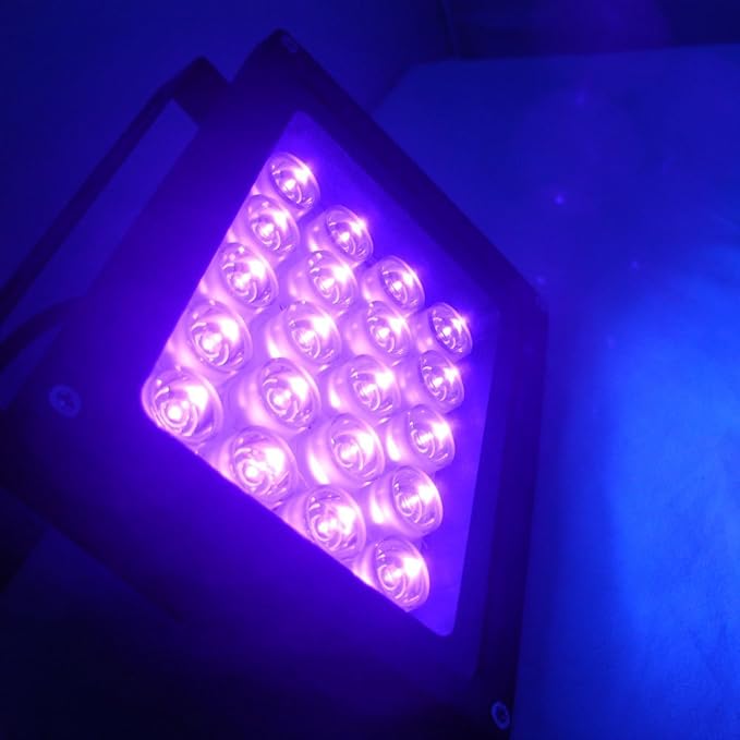 110V 20W UV Ultra Violet High Power LED Light for Curing Glue Blacklight Fishing Aquarium with US Plug QUANS