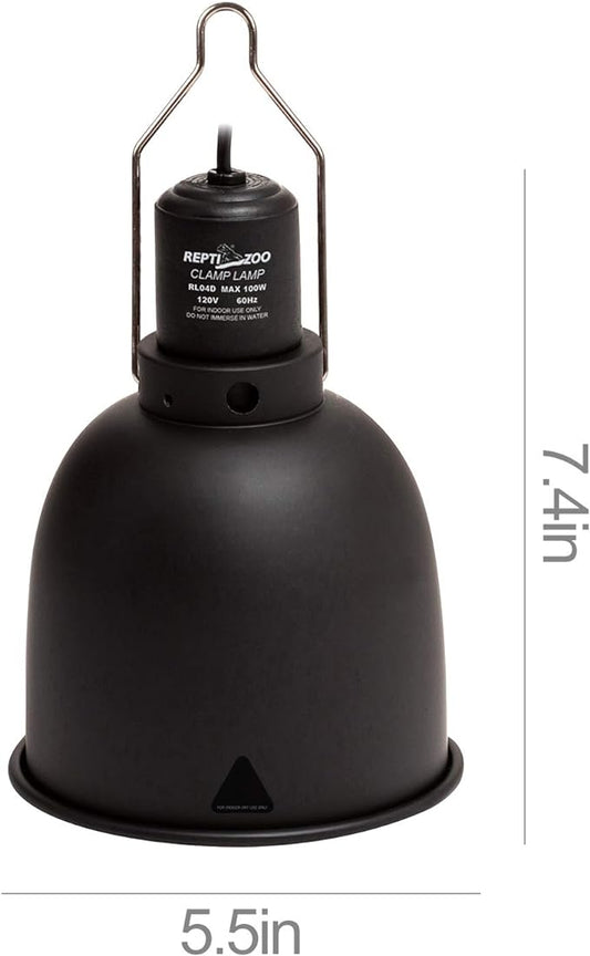 REPTI ZOO 5.5 Inch Deep Dome Lamp Cap Lamp Fixture,Optical Reflection Cover for Reptile Glass Terrariums REPTIZOO