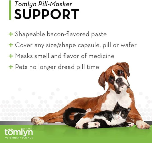 TOMLYN Pill-Masker Original Bacon-Flavored Paste for Dogs & Cats, 4oz Tomlyn