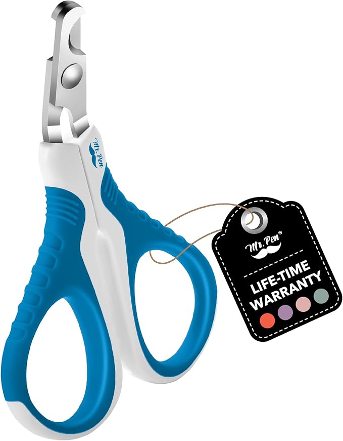 Mr. Pen- Cat Nail Clipper, Blue & White Cat Nail Trimmer, Cat Nail Clippers, Cat Claw Clippers, Cat Clippers for Nails, Pet Nail Clippers, Kitten Nail Clipper, Small Dog Nail Clipper Cat Claw Trimmer - PAWPICO